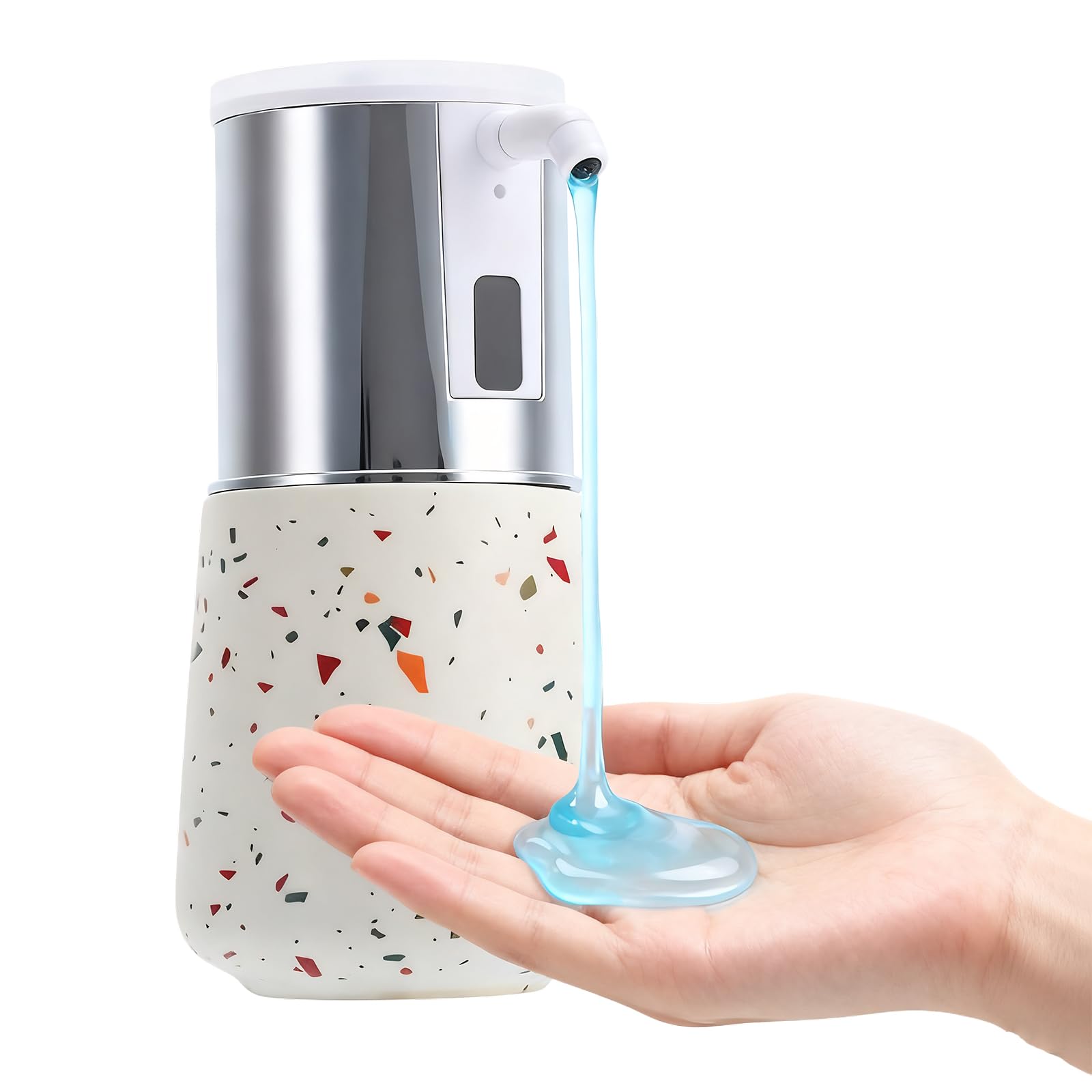 Dispenser automatico di sapone liquido 340ml ceramica senza contatto ricaricabile IPX65 dispenser di sapone impermeabile per bagno e cucina
