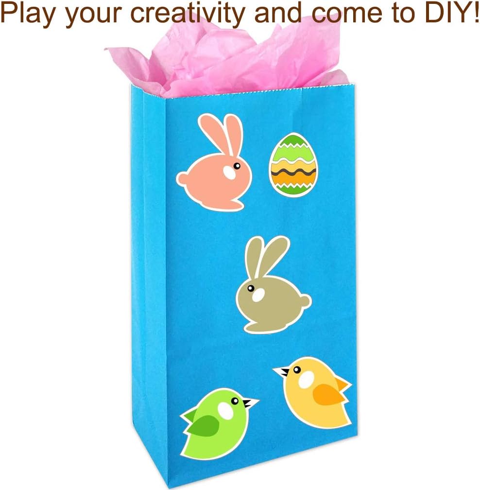 KEYYOOMY Small Bright Color Paper Bags Rainbow Party Favor Bags Party Goodie Bag Paper Lunch Bag (24 CT, 9.4 x 5.1 x 3.1 In) - Image 7