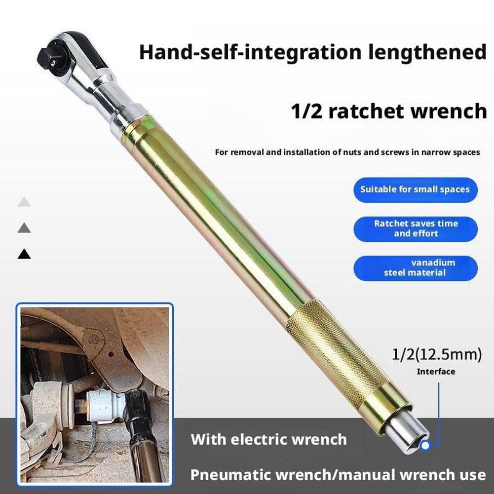 Przedłużka Klucza Udarowego Offset 1/2 Cala, Z Uniwersalnymi Adapterami Napędu Kwadratowego 3/8", 1/4", Wielofunkcyjny Adapter Nasadowy Do Elektrycznego Klucza Grzechotkowego