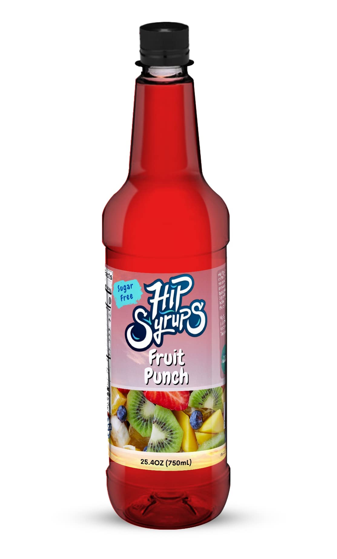 Hip SyrupsFruit Punch Sugar Free Simple Syrup Designed for Water Flavor, Bubble Tea, Boba Tea, Cocktails, Sugar Free
