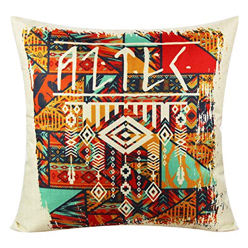 Vakado Africa Ethnic Throw Pillow Covers Indian Outdoor Home Decor African Tribal Decorative Multicolor Cushion Cases Drum Totem Mask Pillowcases For Couch Bedroom Set Of 4, 18X18 #TOP4