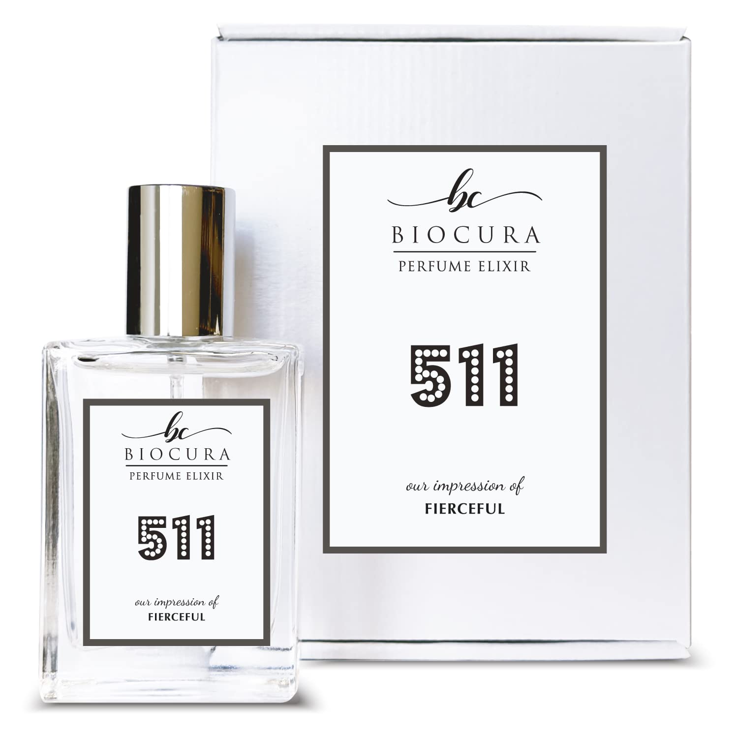 BIOCURABC Perfume 511 Inspired by A & Fitch Fierceful For Men Replica Fragrance Dupes Eau de Parfum Spray Bottle 1.7 Fl Oz/50ml-X1