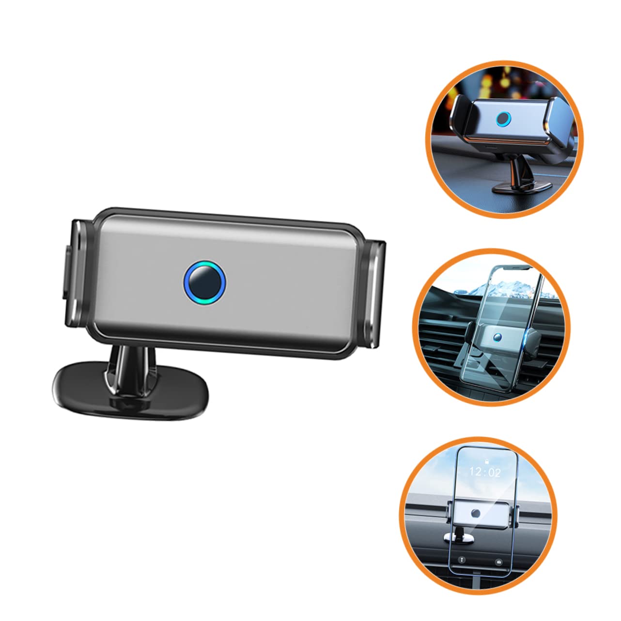 2piezas Soporte Móvil Automático para Coche Sujeción Segura Diseño Compacto Compatible Teléfonos para Navegación y Llamadas Movimiento