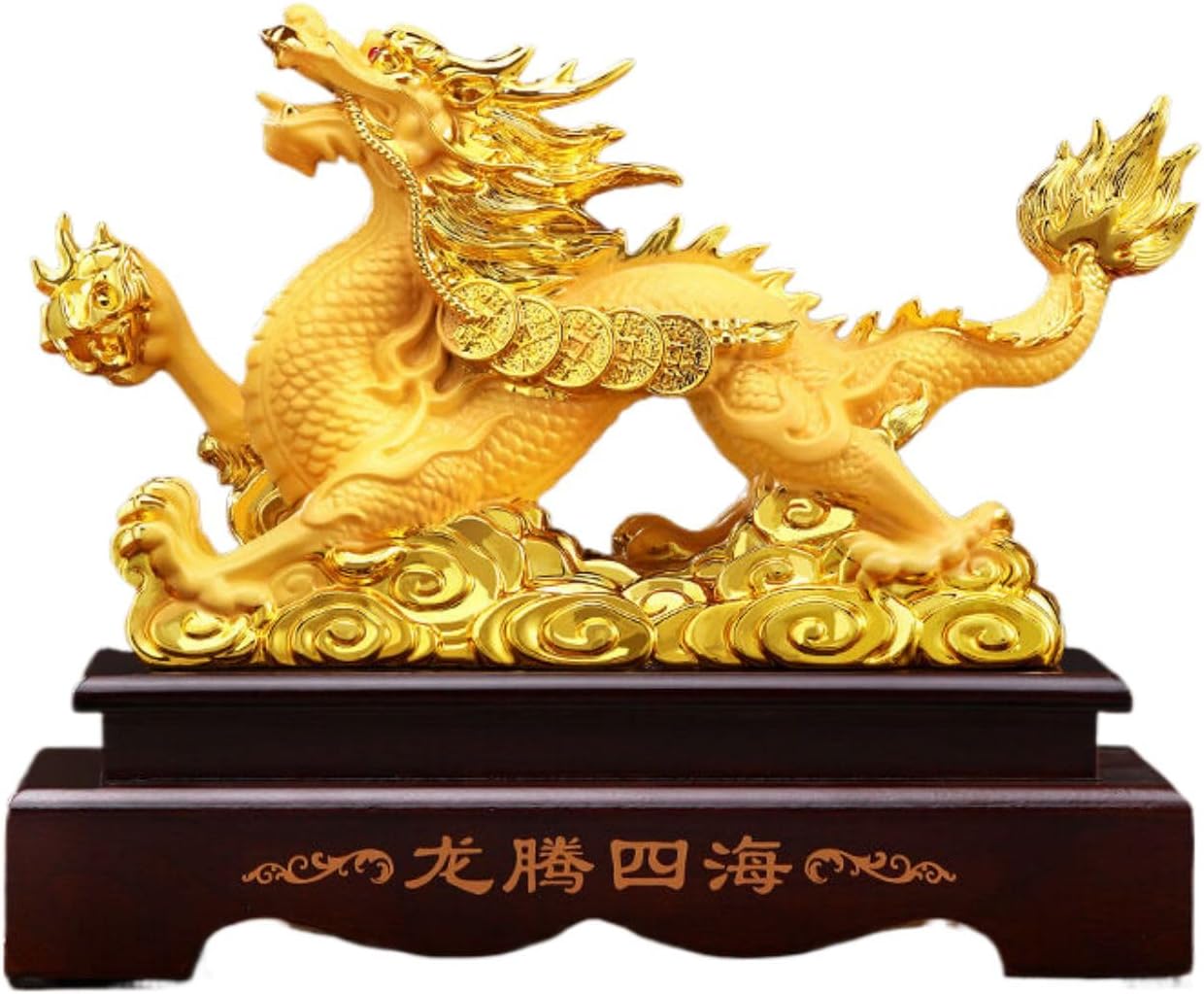 龙腾四海招财龙摆件 Feng Shui Figurine Home Office Decor Chinese Gifts 客厅老板办公室生肖龙装饰品店铺公司开业礼物 8714