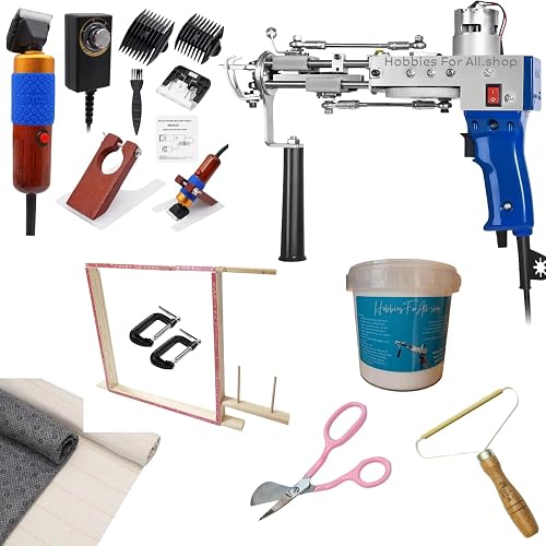TuftingKit -KRT-2in1 HFA Tufting Gun, Trimmer & Guide, Frame, Glue, Fabric & more!