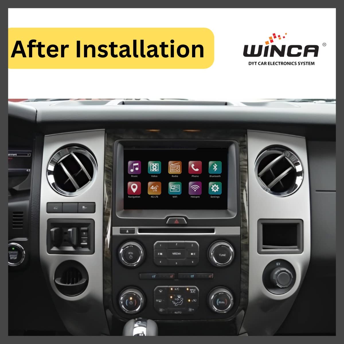 WINCA Car Android System With CarPlay Compatible With FORD Expedition 2014-2017 9 Inch 4+32GB Special Android System Full Touch Gps Navigation Multimedia Player Item-ford expedition (Auto Ac)
