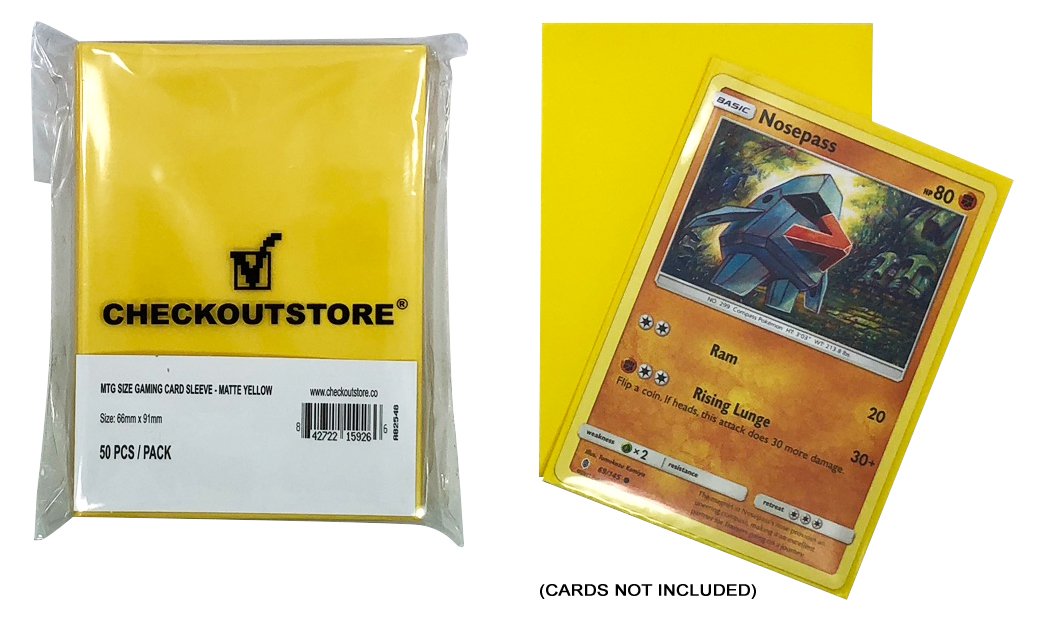 Amazon Com Checkoutstore 10 000 Matte Yellow Protective Sleeves Compatible With Mtg Pokemon Board Games 66 X 91 Mm Toys Games Amazon Com Checkoutstore 10 000 Matte Yellow Protective Sleeves Compatible With Mtg Pokemon Board Games 66 X 91 Mm Toys Games
