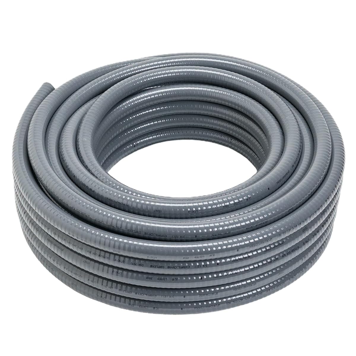 Carlon 15005-100 1/2" Liquidtight Flexible Non-metallic Conduit, Gray, 100 Foot