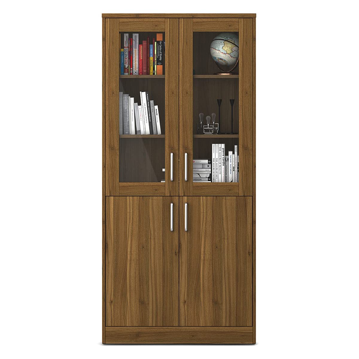 Home Centre Quadro 4-Door Book Cabinet - Brown-image-28