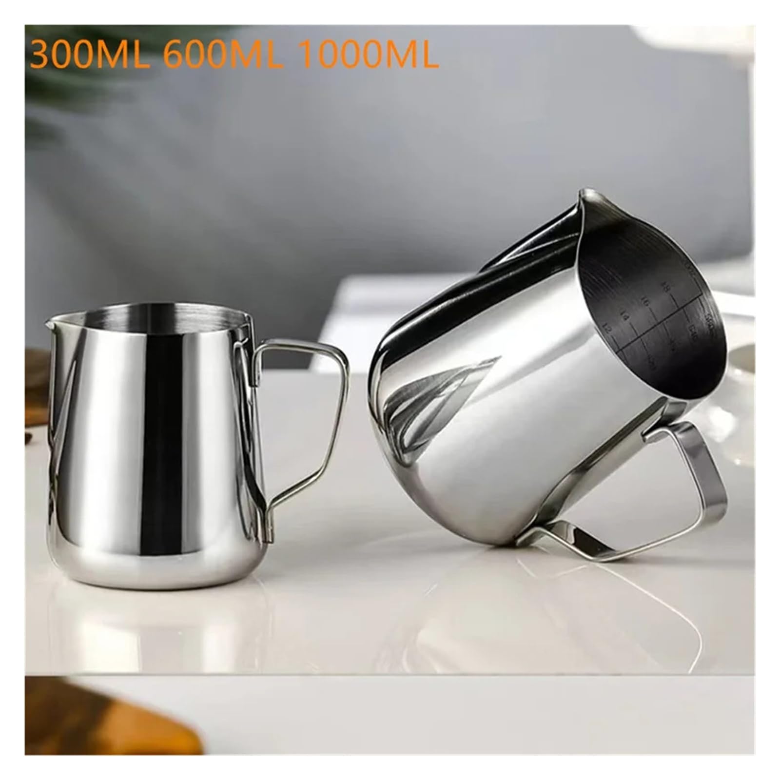 Lahua – tasse à lait en acier inoxydable, 350/600/1000ml, pichet à lait artisanal, pichet à café Latte, mousseur, pichet d'art