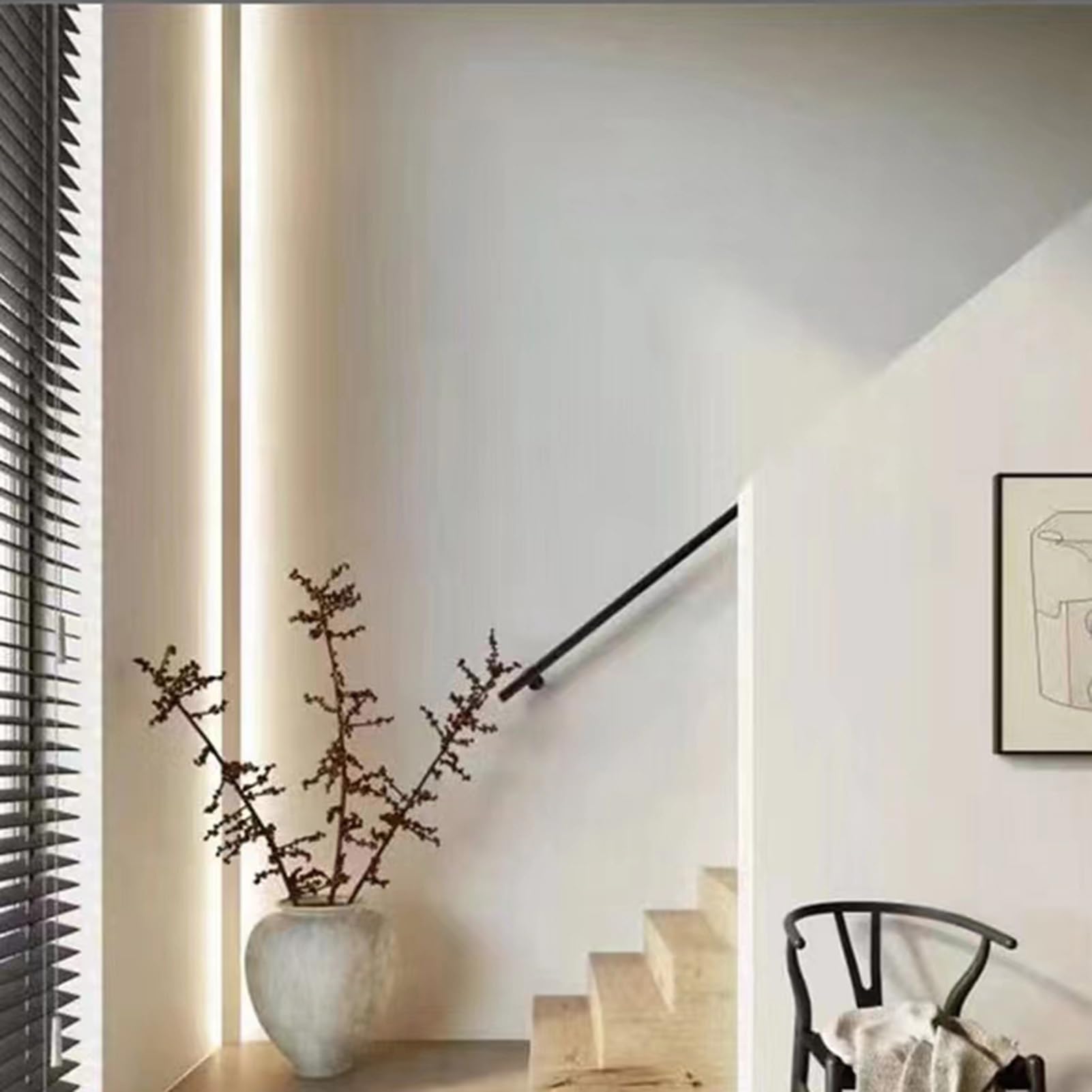 Veletta LED Soffitto Modanatura a Corona del Soffitto con Canale a Led, Profilo in Alluminio per Illuminazione Indiretta, Decorazione di Illuminazione in Cartongesso con Cornice a Led per Diffusore(1.
