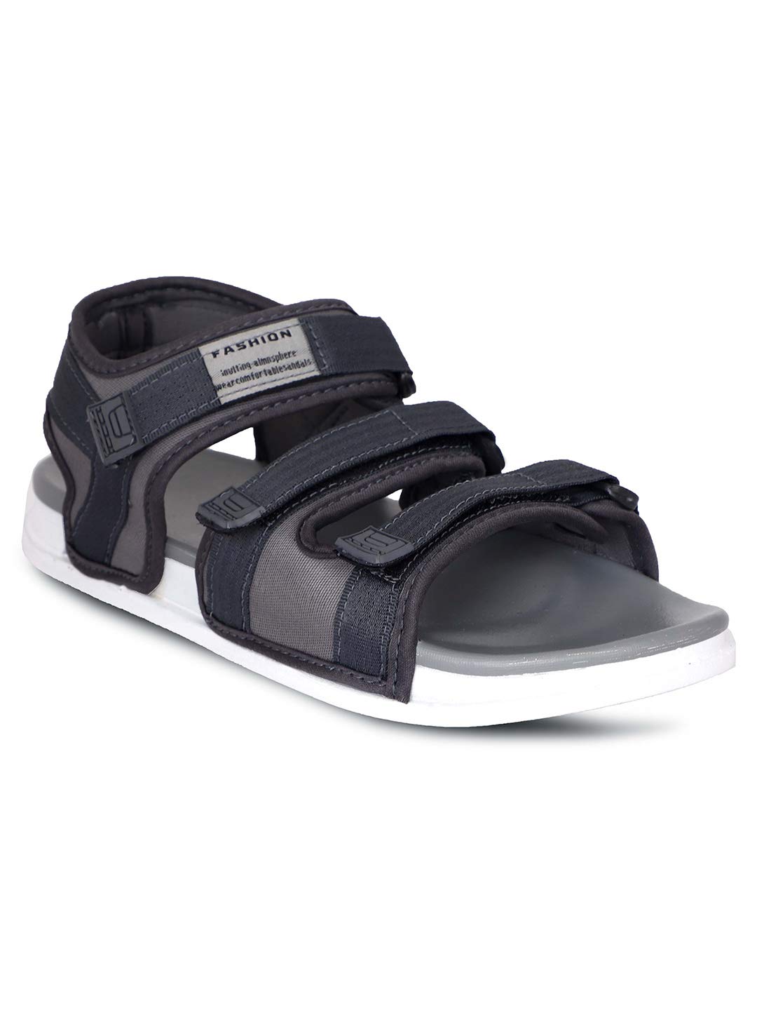AADI Mens Grey Synthetic Leather Outdoor Casual Sandals & Floaters (B08WF3BMVL) Amazon Price History, Amazon Price Tracker