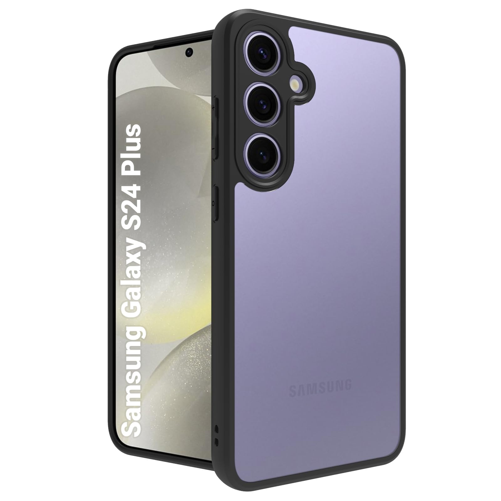 RIGGEAR Shockproof Sleek Hybrid Armor Back Cover Case Compatible with Samsung Galaxy S24 Plus (Clear PC + Black TPU Bumper) (B0CQYVJ1GL) Amazon Price History, Amazon Price Tracker