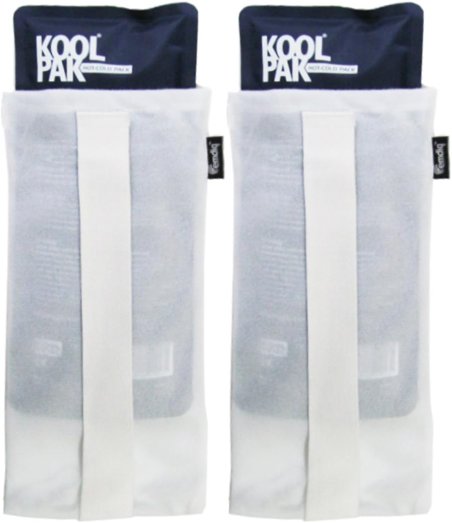 Emdiq Compress Wrap and Luxury Hot Cold Gel Pack, White - 2 Sets