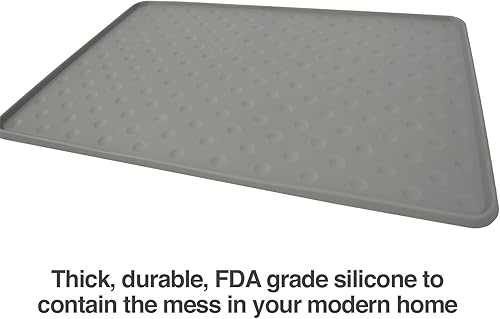Miniatura 8 de PetFusion Toughgrip - Alfombrilla de comida para perros (tamaño justo antes de ser demasiado grande a 27 x 17), resistente al agua, extra resistente