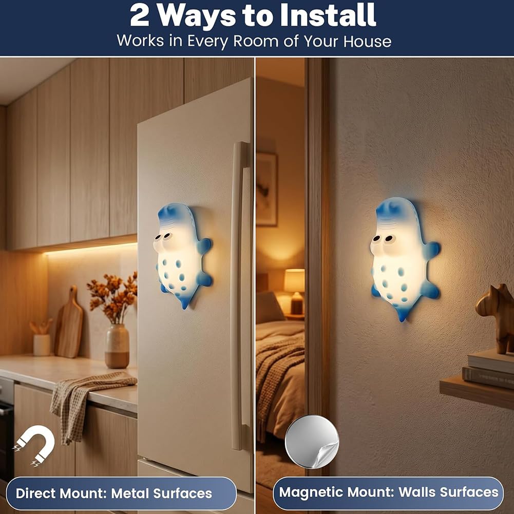 Luce Notte per Bambini a LED, Luce Notte a Forma di Coccodrillo per Neonati 3000K Lampada Calda e Modalità RGB Lampada per Bambini in Morbido Silicone con Timer da 30 Minuti,Blu