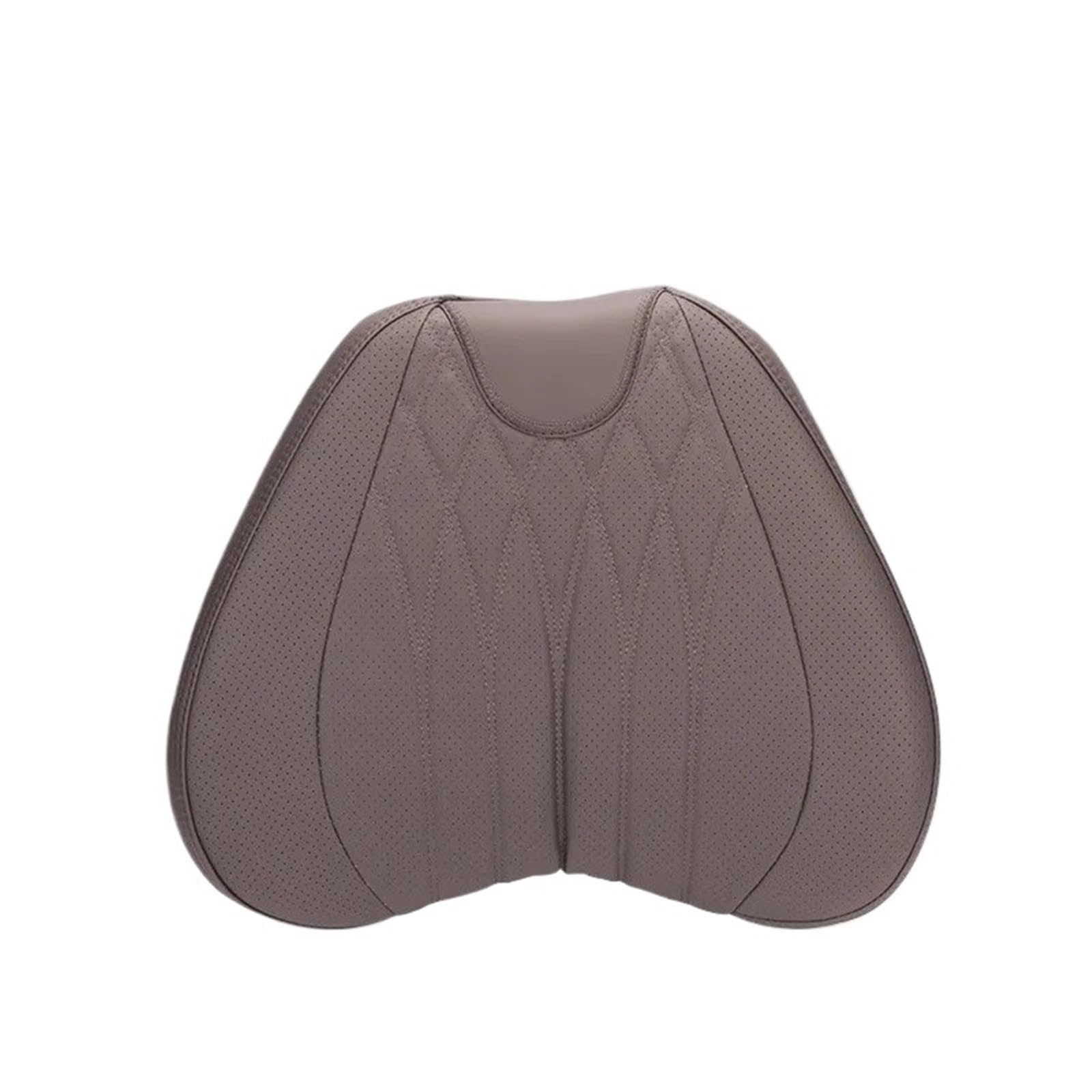 KAUWYEHD Car Seat Accessories Fit For BMW For Mercedes Nappa Leather Car Seat Cushion Lumbar Support Neck Pillow(Orange f)