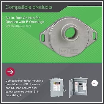 Square D - Square D B075 Bolt-On Hubs, Heavy Duty/Double