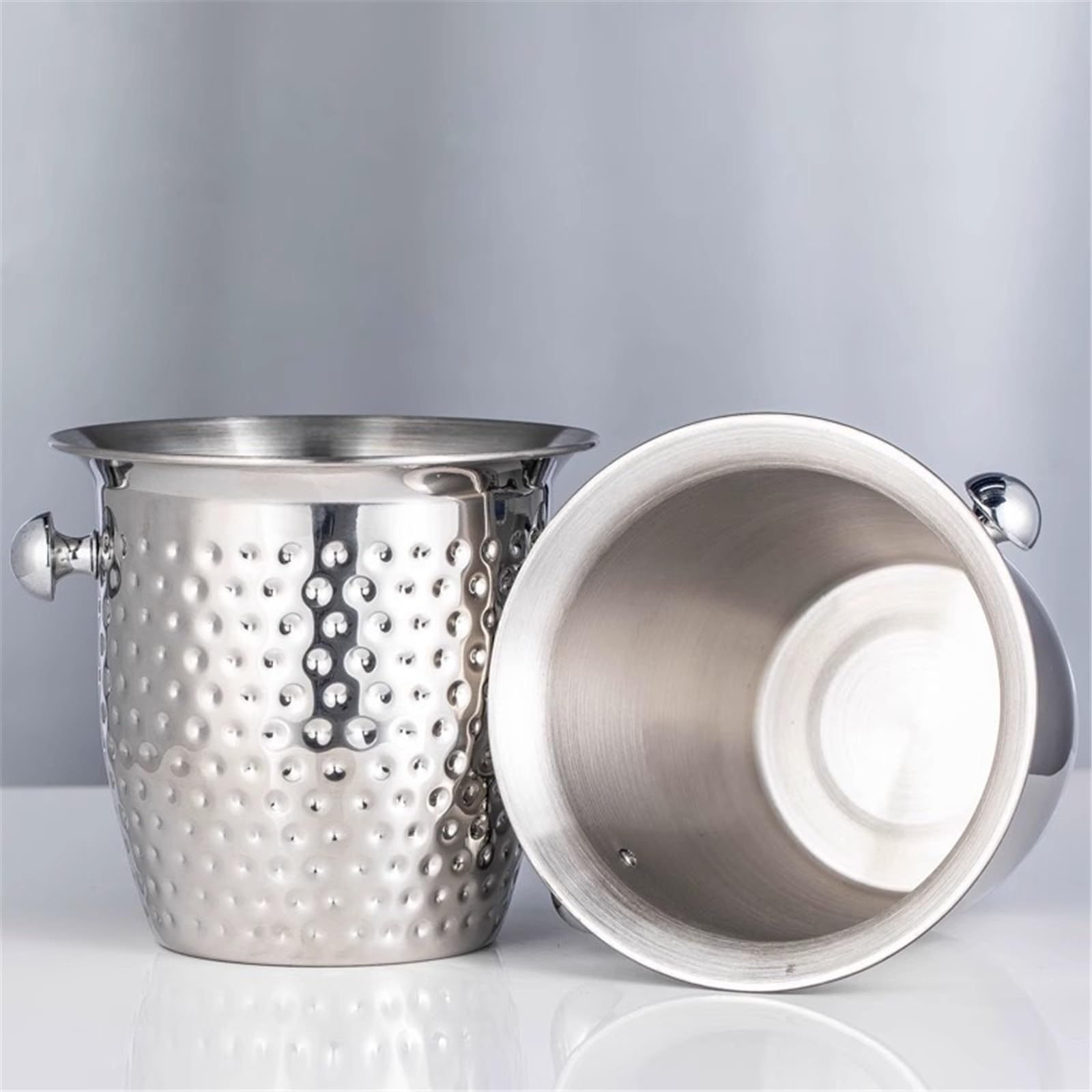 Cubos de Hielo Cubitera de Acero Inoxidable con Forma Cuerno for Botellas Vino, champán o Cerveza Cubitera para Bar