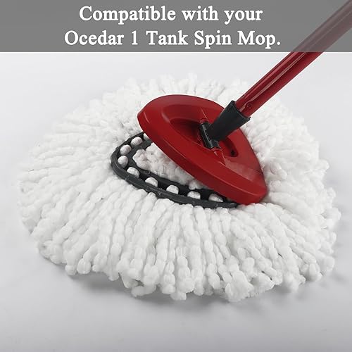 Miniatura 3 de Cabezal de repuesto para trapeador giratorio compatible con Ocedar EasyWring Spinning Mop - Cabezal de repuesto para trapeador giratorio de