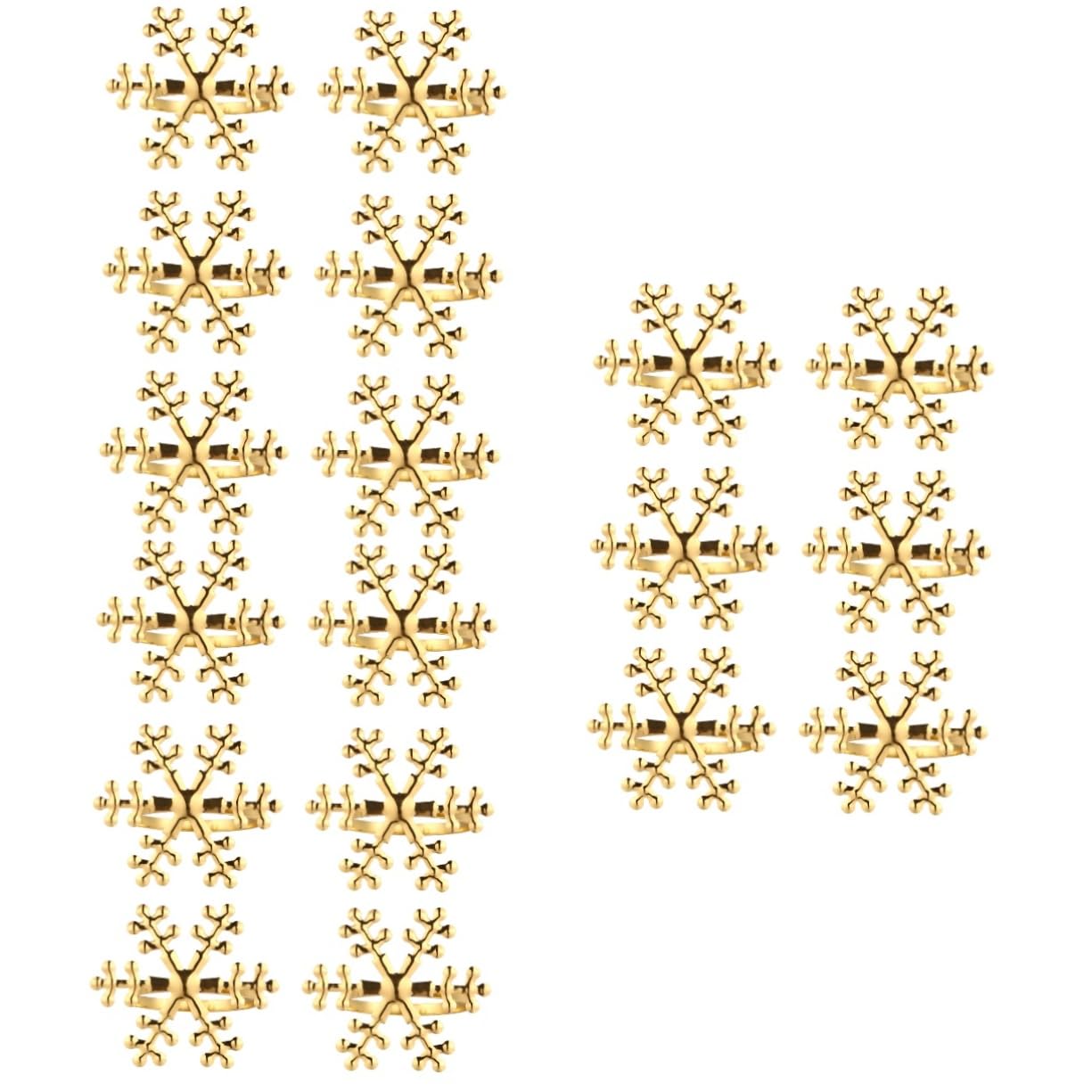 OUNONA 18stücke Kreative Weihnachts-Schneeflocken Design Serviettenringe Für Festlichkeiten Und Elegante Tischdekoration