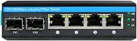Switch de Rede Industrial Reforçado de 6 Portas Gigabit Poe+ para Trilho Din com Fibra Óptica: 4 Portas Gigabit Poe+, 2 Portas de Fibra Óptica Sfp de 1,25G, 120W para Uso Externo.