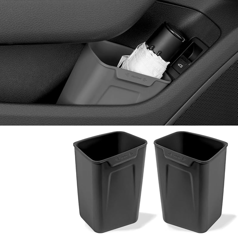 Lixeira Automotiva de Porta XmuxHai com Porta-guarda-chuva e Organizador em Silicone Preto