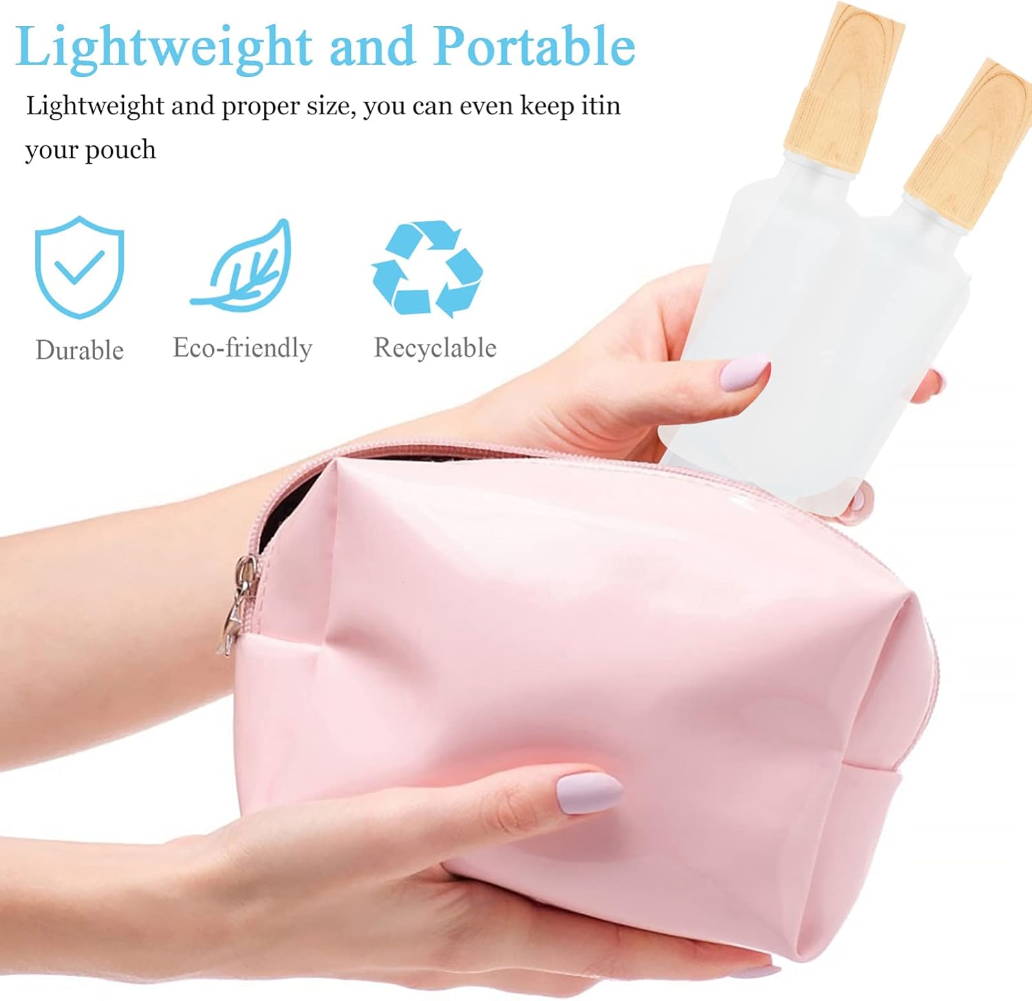 EXCEART Glass Containers 4pcs Refillable Makeup Spray Bottle Frosted Wood Grain Fine Mist Spray Bottles Portable Lotion Bottles for Travel Home Cosmetic 50ml Clear Container