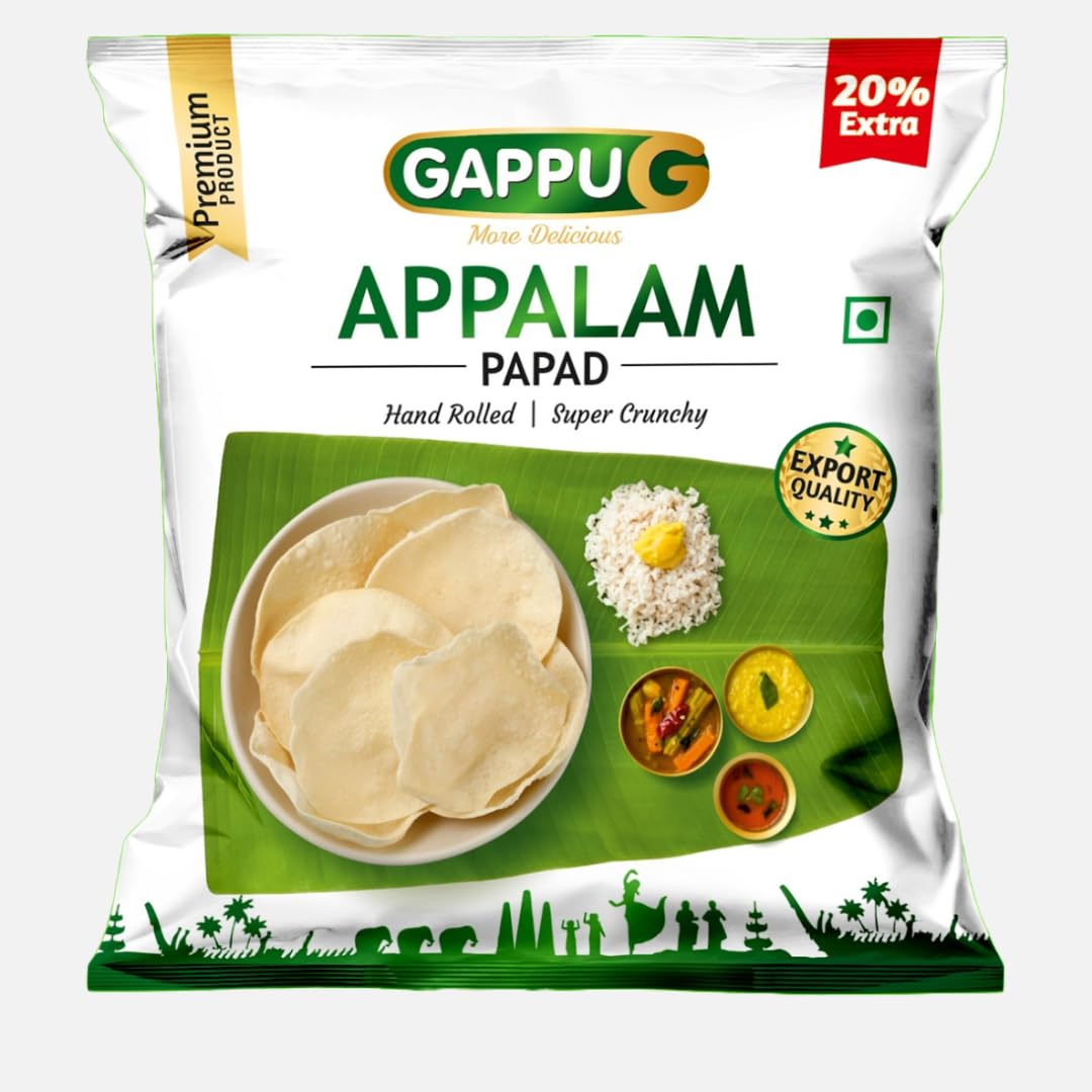 GappuG Appalam Papad 720 Gms (120 Gms Pack of 6) (B0CF2M6845) Amazon Price History, Amazon Price Tracker