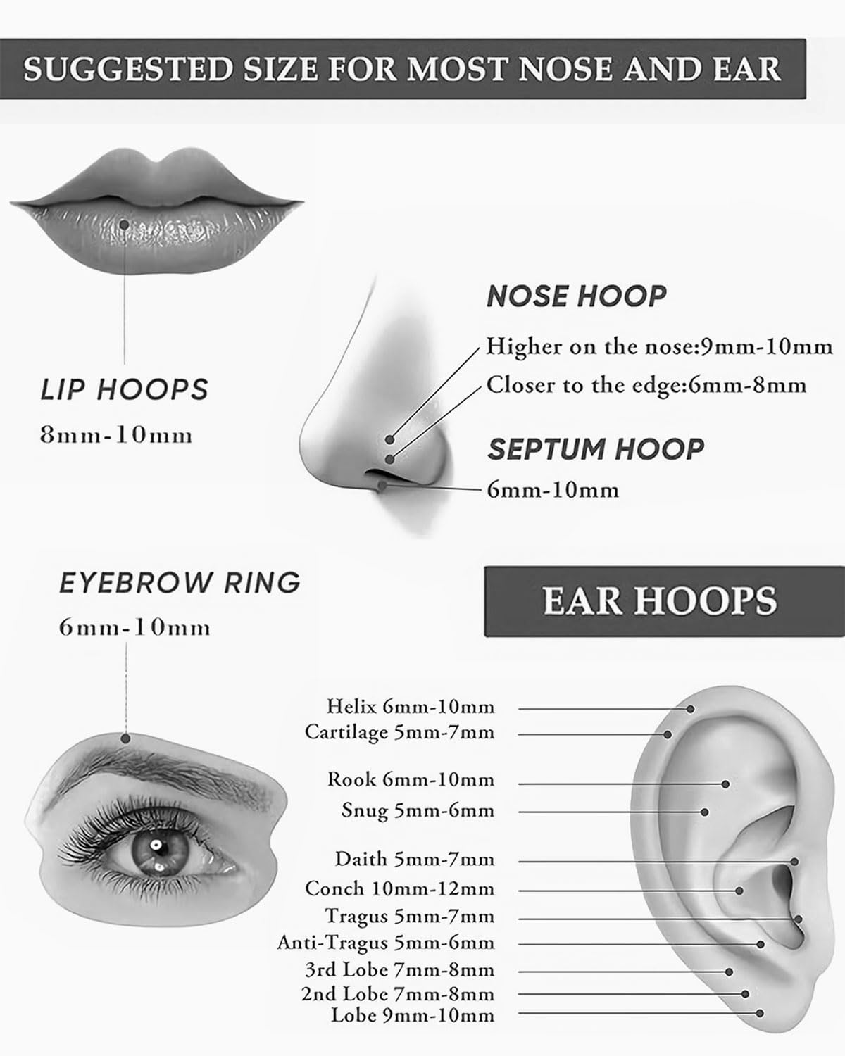 Set 8 Pezzi Piercing In Acciaio Chirurgico - Bilancieri Dritti 12-18mm | Per Lingua, Capezzoli, Orecchini - Foto 8