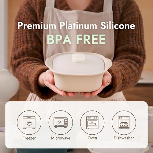 Miniatura 4 de Vaporizador múltiple de silicona fabricado en Corea para microondas para cocinar y recalentar, libre de BPA, flexible y duradero (rojo arce, 40.58