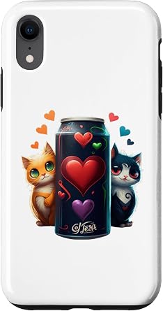 iPhone XR Drinking Lemonade Kitten Paw Soda Pop Meow Summer Cat Purr Case