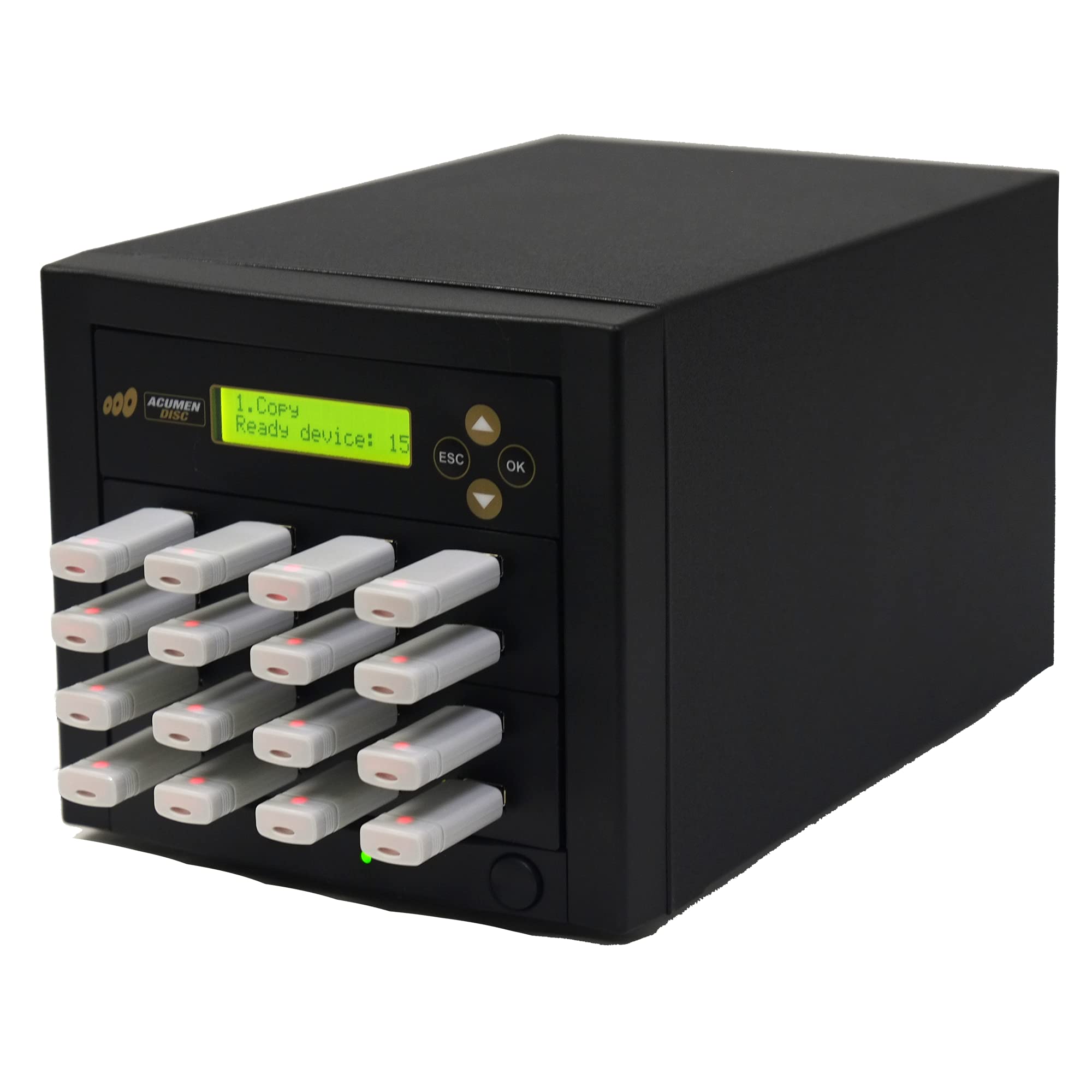 1 to 15 USB Flash Duplicator &amp; DOD Sanitizer - 2GB/Min AD15-USB