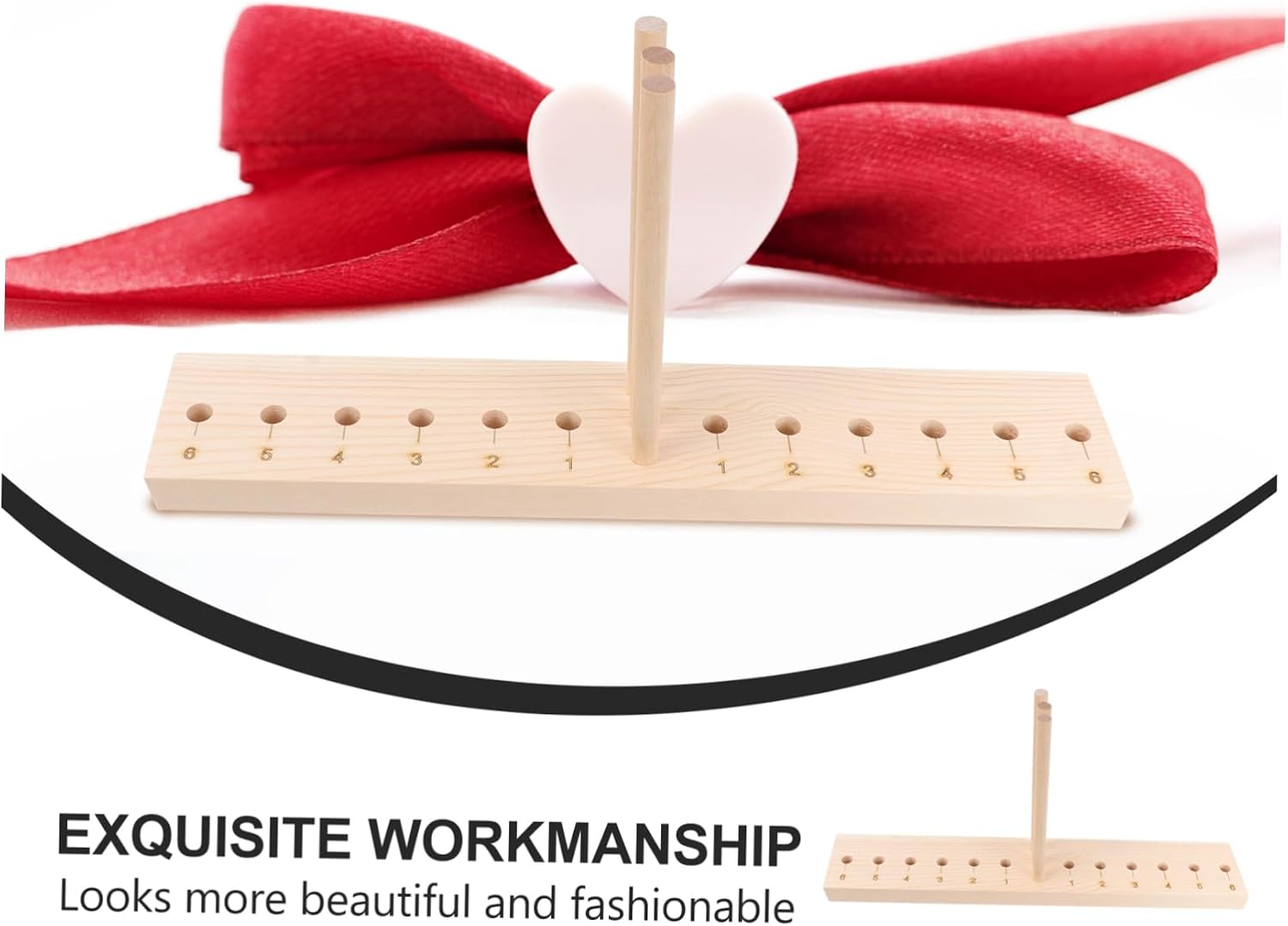 DIY Bow Maker Tool Wooden Wreath Making Kit 3 Adjustable Rods Comfortable Grip