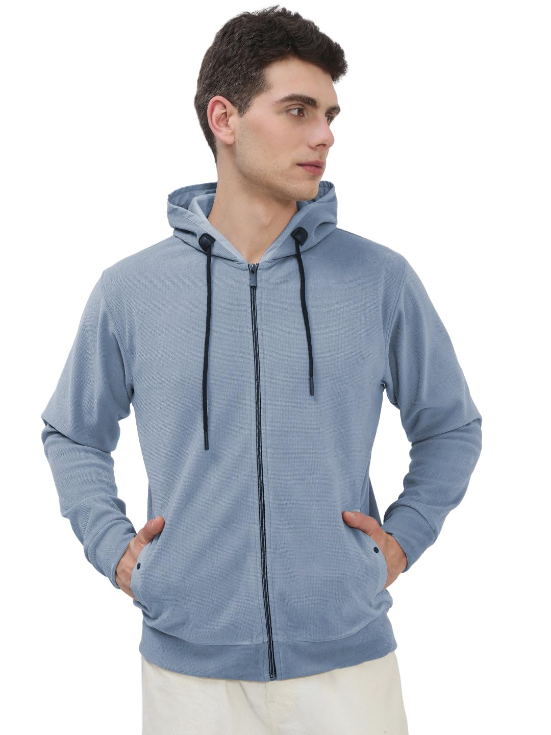 showoffff Men's Blue Zipper Hoodie-PR-SH-1016_Blue-picture-24