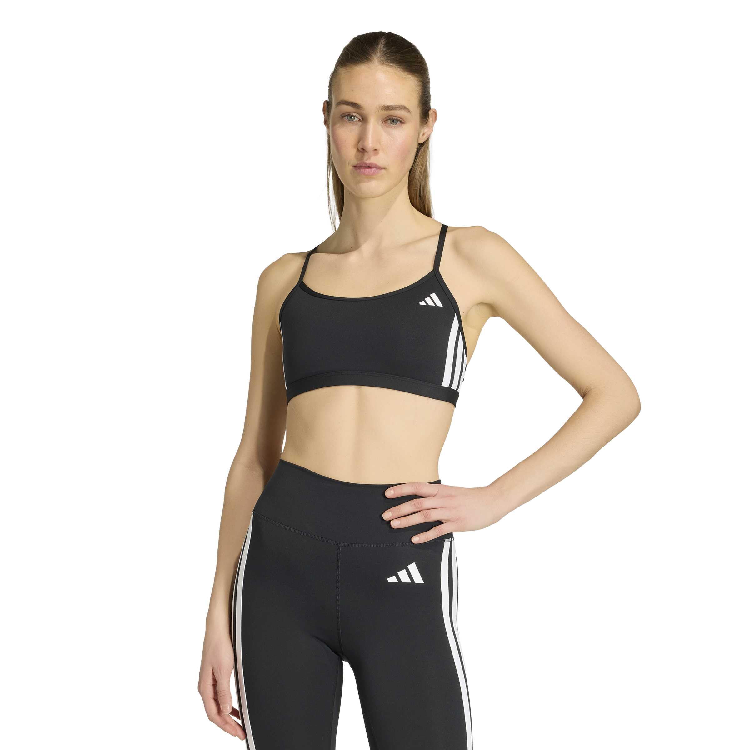 adidas Optimé Essentials 3-Stripes Light Support Sujetador Deportivo Mujer (Pack de 1)