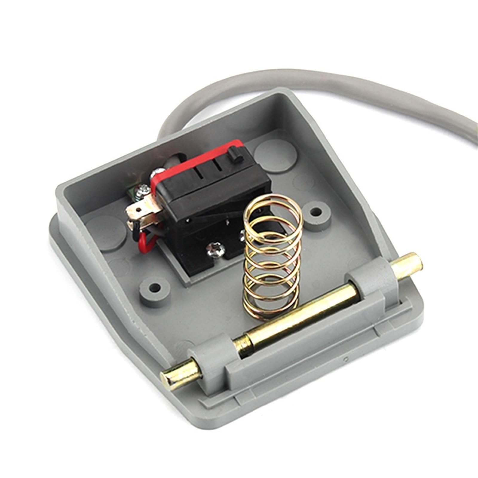 Interruptor de pie Interruptor de pie de 0-400 V, Interruptor de Control momentáneo, Pedal eléctrico SPDT, Gris, calibres de Cable de 20 m y 2 m, 1 Unidad