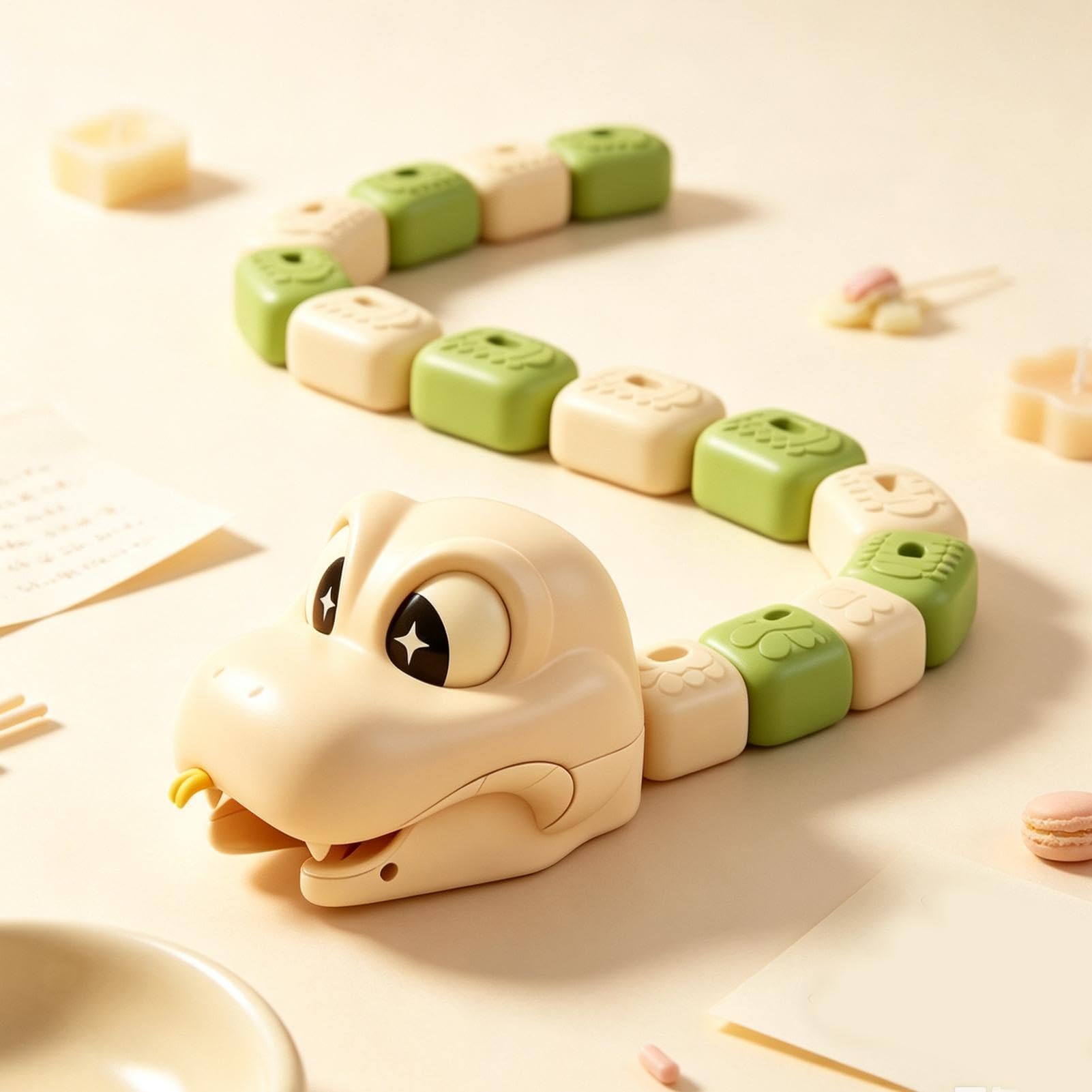 Generico Set Trenino Giocattolo Di Scivolamento Magnetico Serpente Mangia | Con Suoni E Serpente Giocattolo Telecomandato Per Piccoli Compleanno Casa E Sala Giochi