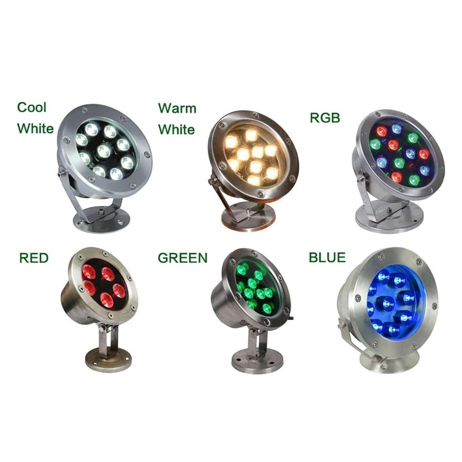 Reflektor obrotowy-reflektor podwodny do oczka wodnego,reflektor LED 12 V,wodoodporna lampa podwodna LED do basenu IP68,regulowany uchwyt 180° do lampy naziemnej