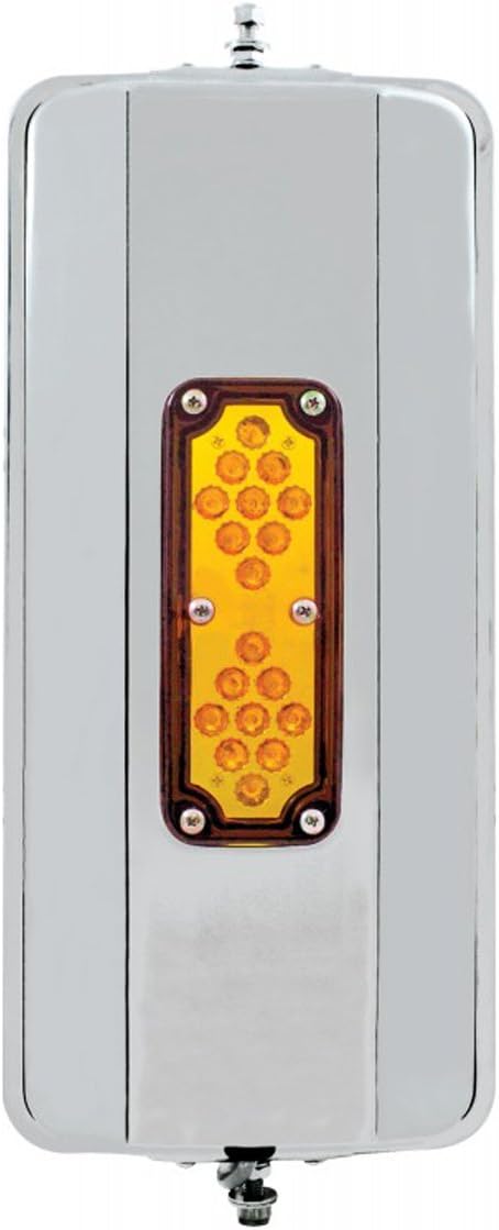 United Pacific 86501B Stainless West Coast Led Heated Mirror - 7" X 16"