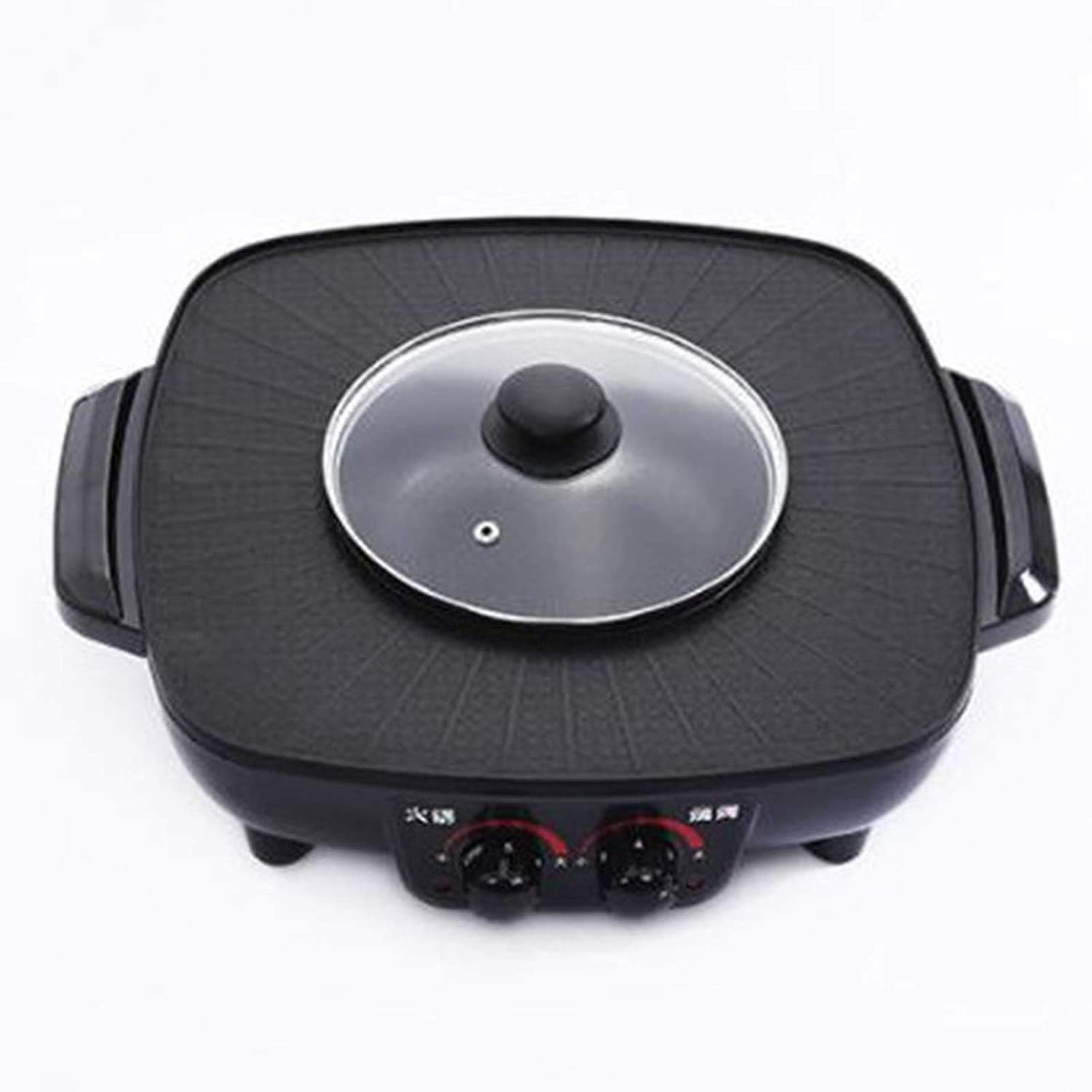 VBM Portable Home Multi-Function Electric Hot Pot Cooking Machine with BBQ Non-Stick Saucepan, Electric Griddle, Baking Pan, 2 in 1 Searing Grill-image-44