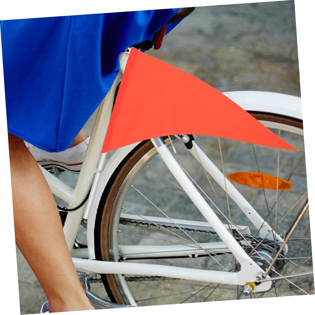 Sosoport Banderín De Advertencia Seguridad Bandera De Bicicleta De Visibilidad Bandera De Ciclismo para Bicicleta De Scooter De Polivinilo Naranja 5 Piezas X 4