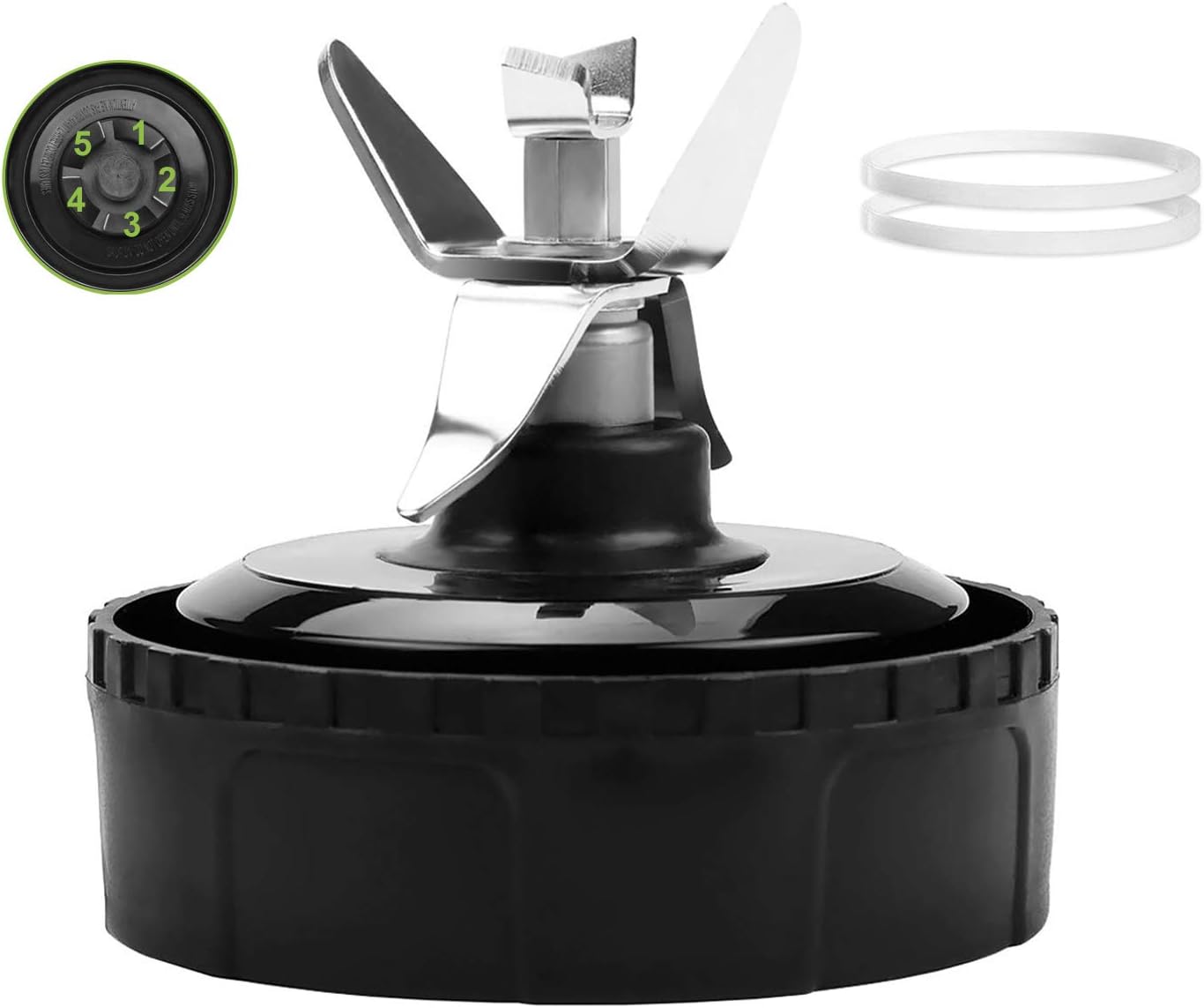 Rayze Ninja Blender Replacement Parts, 5 Fins Nutri Ninja Professional Blender Extractor Blade Model # 476KKU3000 Replacement for Nutri Ninja QB3000/QB3000SSW/QB3004/QB3005 Models