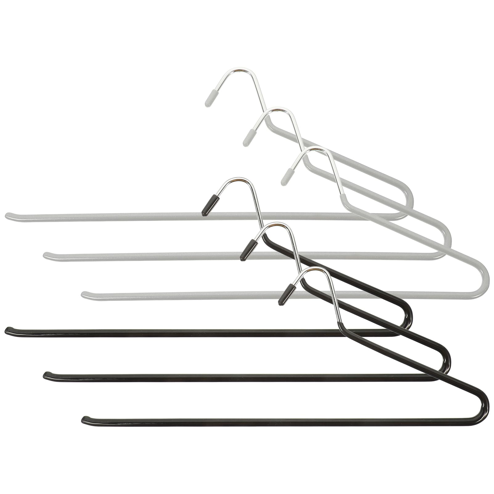 Luxshiny 6Pcs Heavy Duty Trousers Hangers Multipurpose Open Ended Pant Rack for Closet Storage Drying Smooth Edges for Jeans Slacks and More