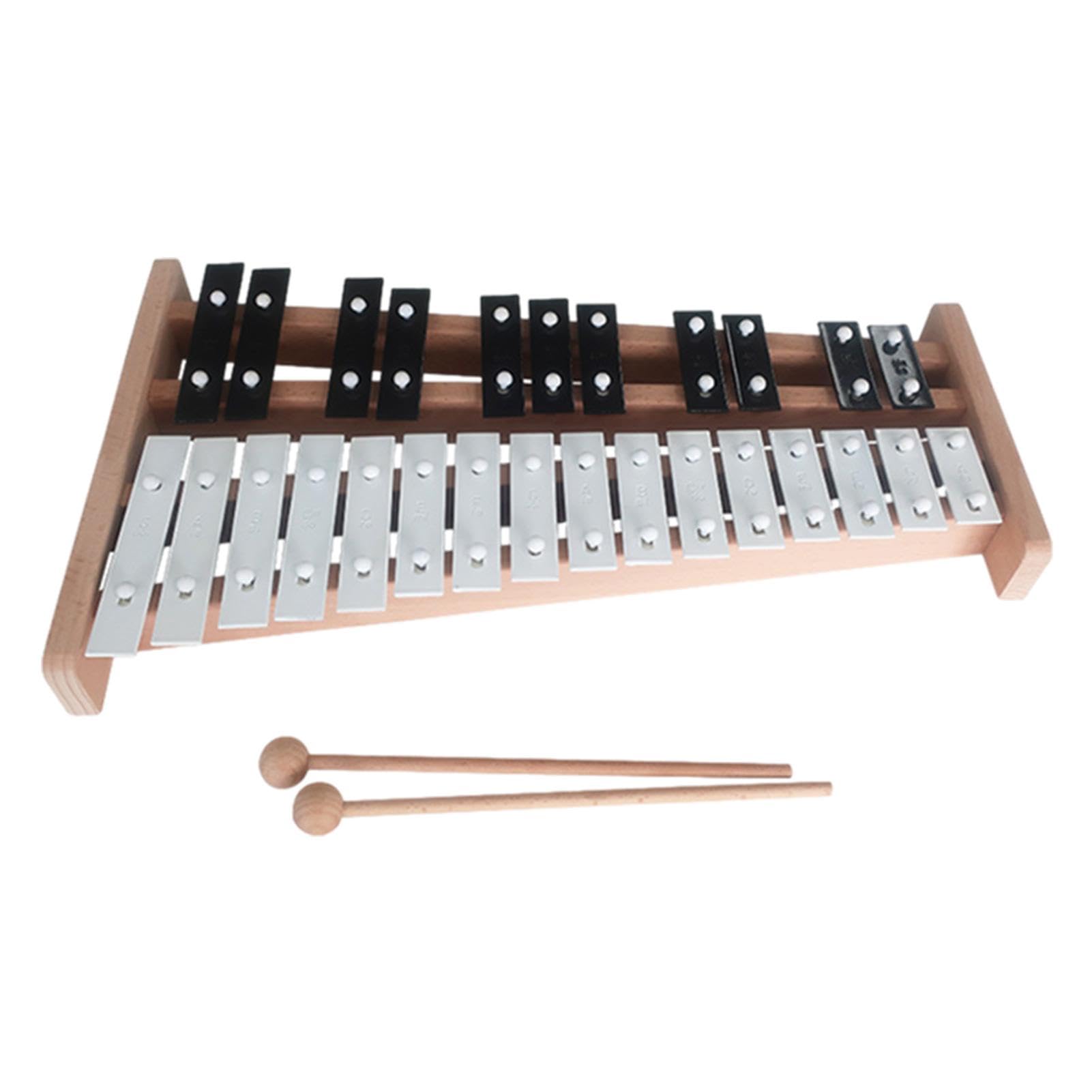 Générique Xylophone Professionnel | Instrument Glockenspiel Petit et Portable, Instrument Glockenspiel éducatif à 27 Notes, améliore la Coordination œil-Main