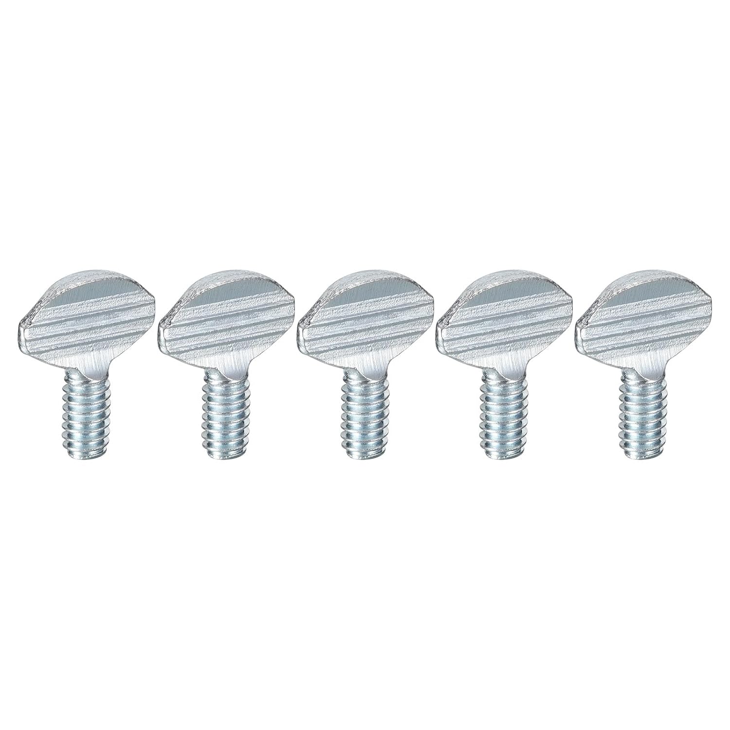 uxcell 1/4-20 x 1/2" Thumb Screws, 10pcs Carbon Steel Fully Thread Galvanized Finger Tight Racket Screw