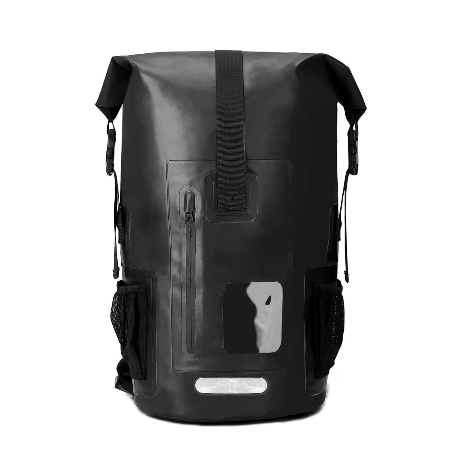 Dry Bag Zaino per Immersioni, Arrampicata, Escursionismo, Campeggio, Grande capacità, Multifunzionale Zaino Impermeabile(Black+55L)