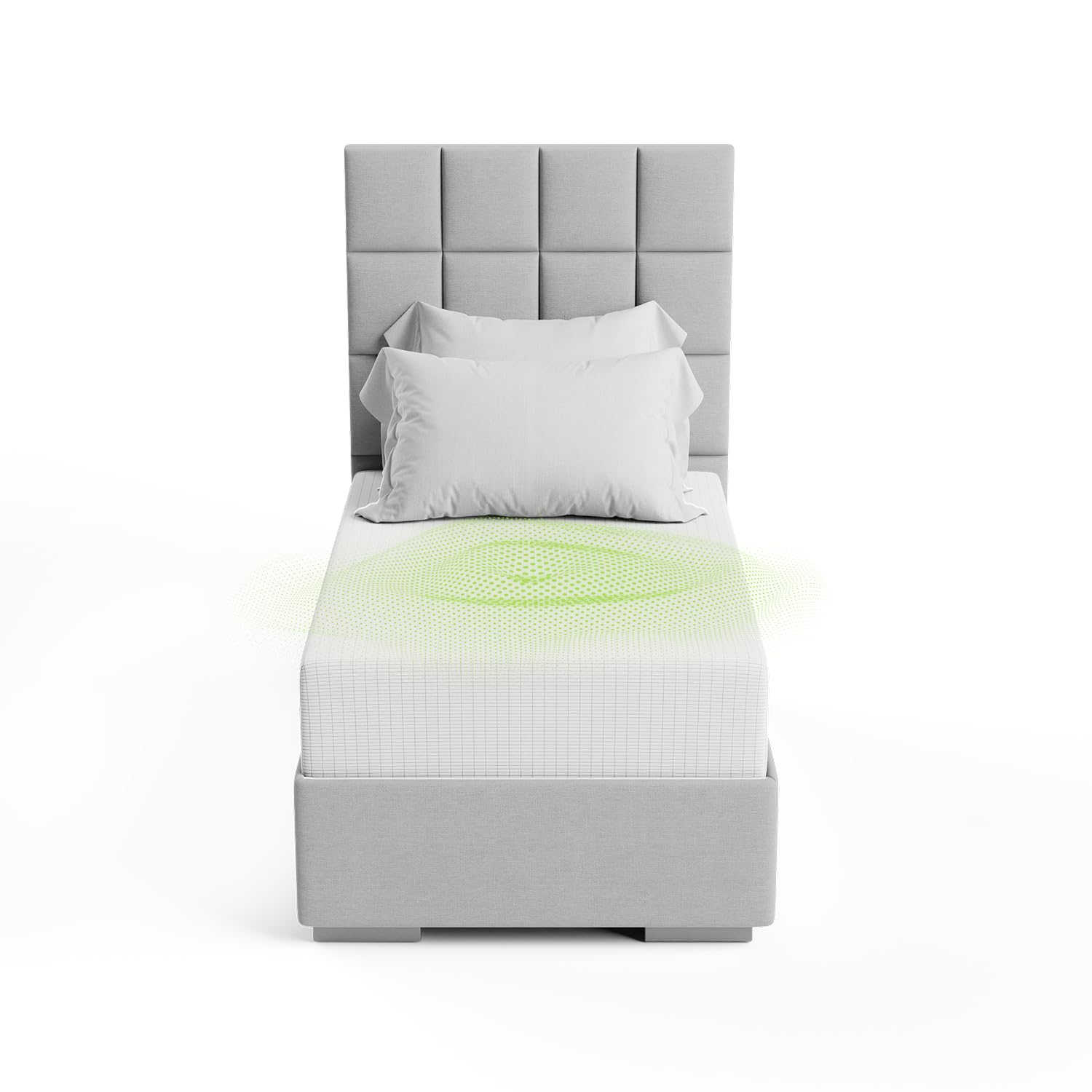 The Grounding Co. Fitted Terra Grounding Sheets Single Size – Premium Organic Cotton Earthing Sheet with Silver-Infused Threads– for Sleep, Recovery &amp; Wellness – White