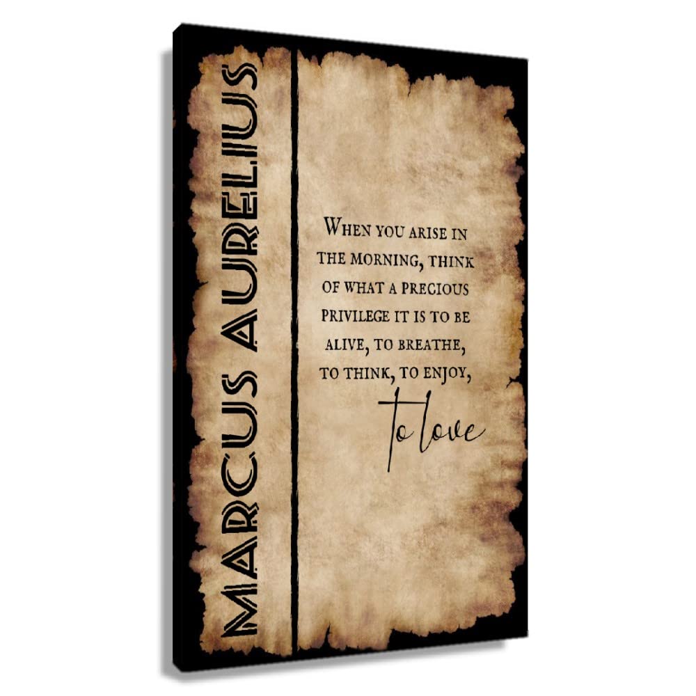 Marcus Aurelius Quote Poster Vintage Inspirational Wall Art Print Picture on Canvas Paintings Picture Decor for Kitchen Artwork Wall Decoration Painting for (20x30inch(50x75cm),Canvas)