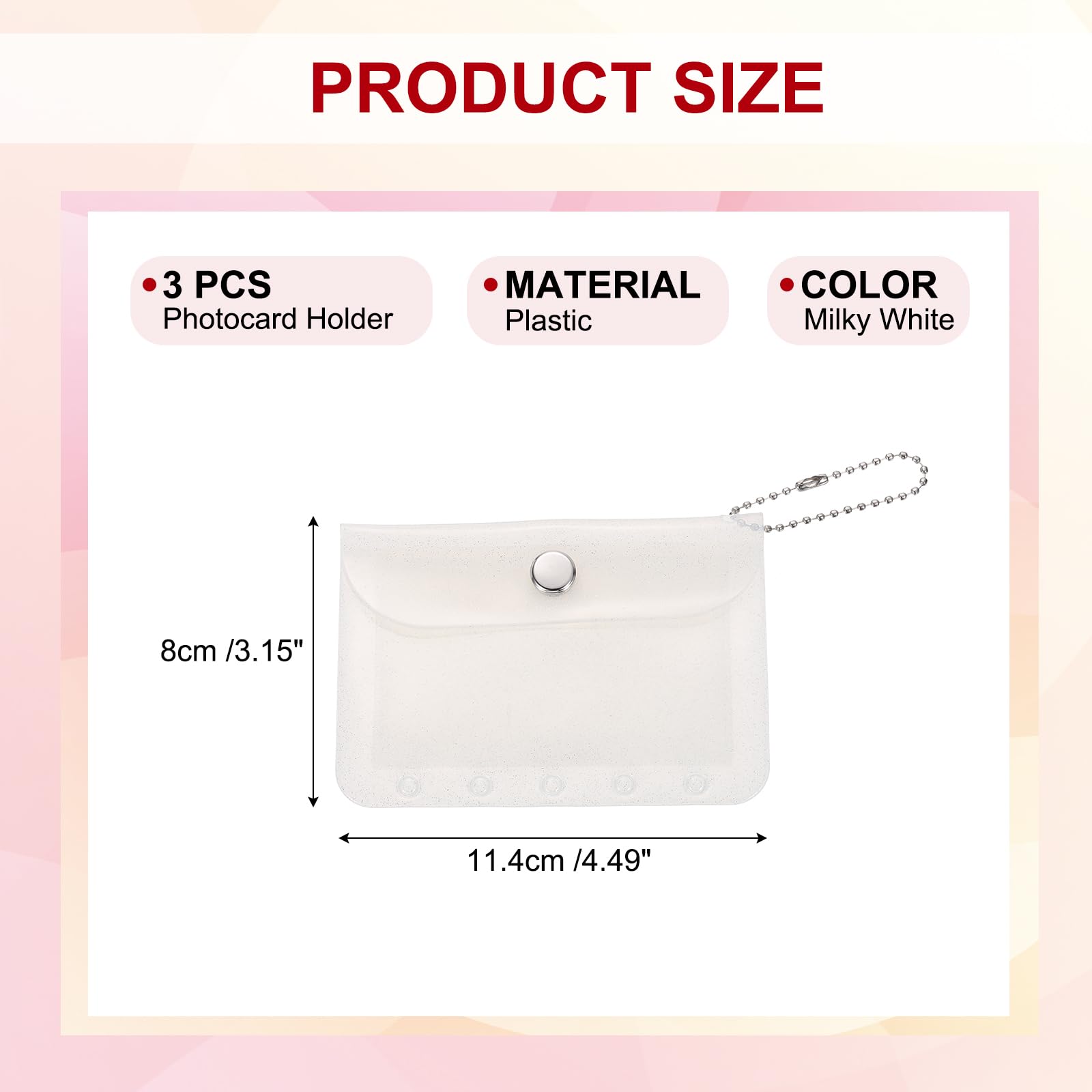 uxcell 3Pcs Photocard Holder, 4.5